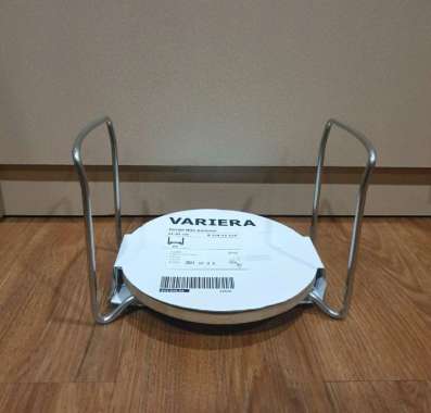 Variera Ijea Tempat Piring Bambu Baja Tahan Karat Uk 21 - 31 Cm