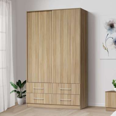 Kirana Lemari Pakaian Sliding 2 Pintu / Lemari Baju Modern Besar / Lemari Pakaian Minimalis - Oxford