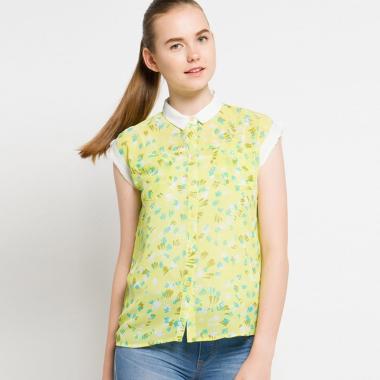 Point One 300086 Laura Sheer Blouse Wanita - Green