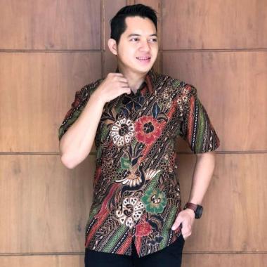 Baju Kemeja Batik lengan Panjang Pria Batik Ori Solo Katun (Wisnu) - M L