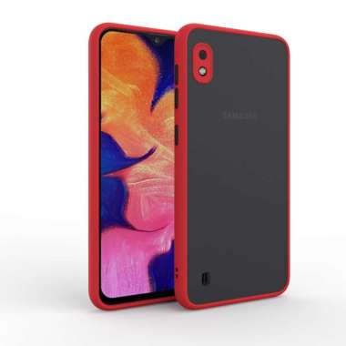 NEW ORIGINAL Case Dove Aero Samsung A10 Frosted Camera Casing Cover Merah