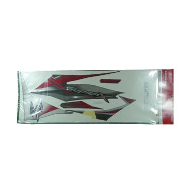 Honda 871X0-KYZ-660ZAL Stripe Kiri Motor for Supra X 125 Helm In - Black Hitam
