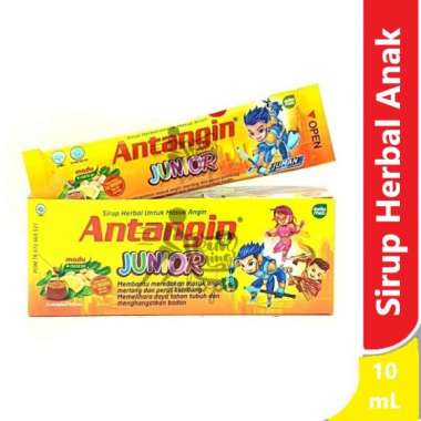 Antangin Junior Honey Mint Sachet & Box - sirup herbal anak 2 sachet