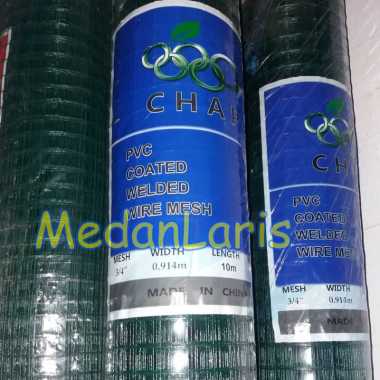 Kawat Loket Hijau 3/4" RAM PVC Welded Wire Mesh - Kawat Ayakan Kandang hijau