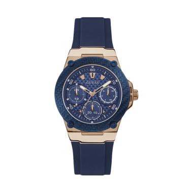 GUESS W-1094LL2 Zena Multifunction Jam Tangan Wanita [Original] Blue Rose Gold
