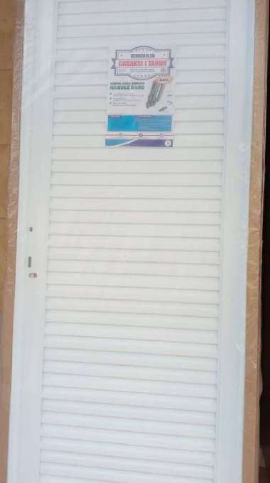 pintu kamar mandi baja full panel motif warna Putih