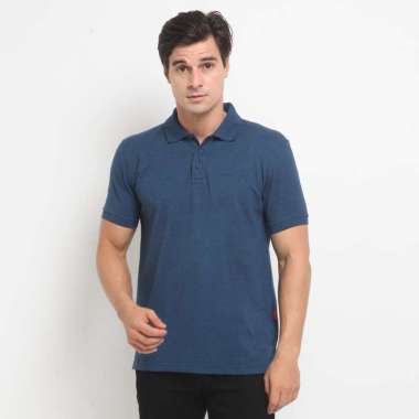 POLICE Polo Shirt Krah Polos Tritone Pria 207200201 Dark Blue Shiro XL