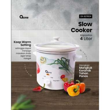 OXONE SLOW COOKER OX-821OV 5Liter OVAL | Panci keramik Listrik 5L OX821OV 4 Liter
