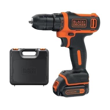 Black & Decker Drill Driver Lithium 1 Battery Kit Box Baterai Mesin Bor Obeng [BDCDD12K-B1/ Original