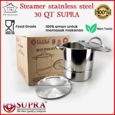 steamer supra 30qt / 28,5Liter panci jumbo stainless tebal / kukusan jumbo