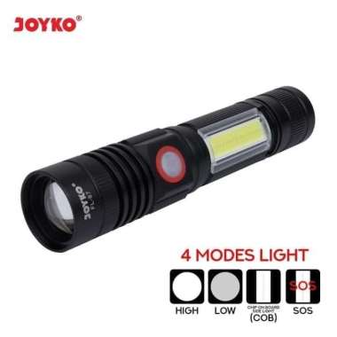 SENTER LED FLASH LIGHT LED Isi Ulang RECHARGABLE Joyko FL-87