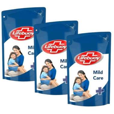Sabun Mandi Cair Lifebuoy Body Wash 850 Ml Paket 3 Pc Mild Care
