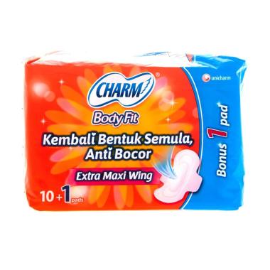 Promo Harga Charm Body Fit Extra Maxi Wing 10 pcs - Blibli