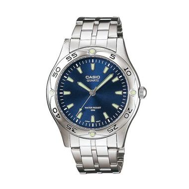 CASIO Enticer Stainless Steel Analog Original Jam Tangan Pria [MTP 1243]  Blue