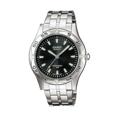 CASIO Enticer Stainless Steel Analog Original Jam Tangan Pria [MTP 1243] Black