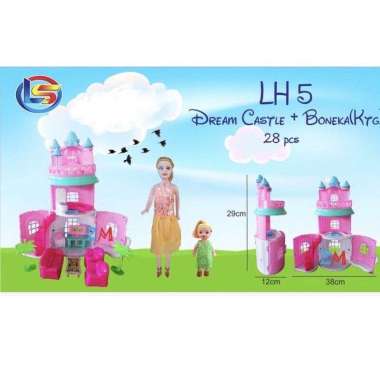 Mainan Rumah Rumahan Istana Barbie / Dream Castle LH5