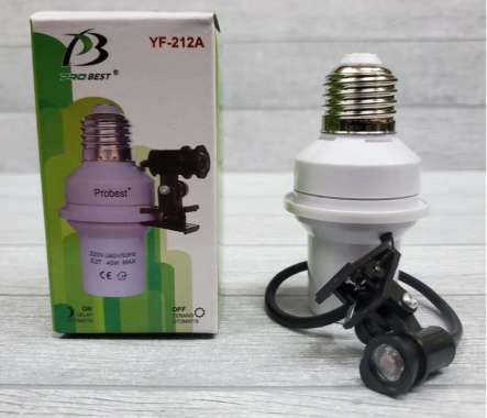 Fitting Sensor E27 Lampu Otomatis Cahaya Siang Dan Malam