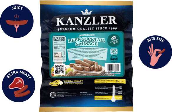 KANZLER BEEF COCKTAIL SAUSAGE - SUKABUAH