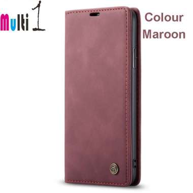 Case Caseme 013 XIAOMI Redmi Note 11 Pro - Redmi Note 11 Pro 5G Leather Case Wallet Dompet Maroon