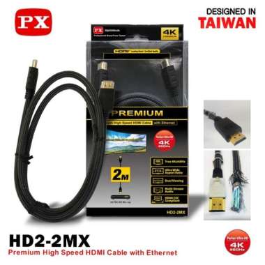 PX HD2-2MX Premium High Speed Cable HDMI With Ethernet Ultra HD 4K (2M