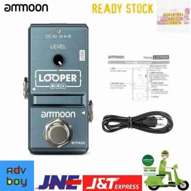 AMMOON LOOPER Pedal Efek Gitar Ammoon AP09 Looper Nano Pedal AP 09 Dark Green
