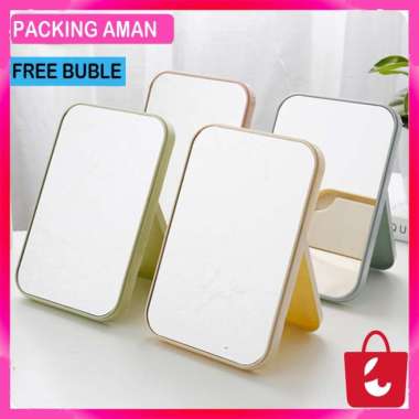 [Bisa COD] Cermin Lipat Rias Make Up Kaca Cermin Lipat Mini Meja Persegi Portable Beauty Mirror Kaca