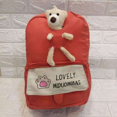 TAS RANSEL IMPORT LOVELY MIDUOMIBAG// RANSEL IMPORT KOREA orange