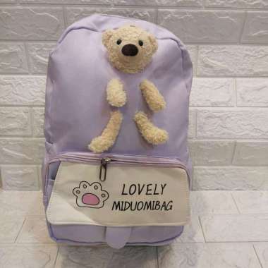 TAS RANSEL IMPORT LOVELY MIDUOMIBAG// RANSEL IMPORT KOREA ungu