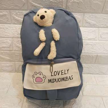 TAS RANSEL IMPORT LOVELY MIDUOMIBAG// RANSEL IMPORT KOREA biru muda