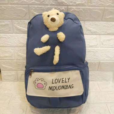 TAS RANSEL IMPORT LOVELY MIDUOMIBAG// RANSEL IMPORT KOREA biru