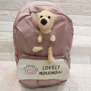 TAS RANSEL IMPORT LOVELY MIDUOMIBAG// RANSEL IMPORT KOREA peach