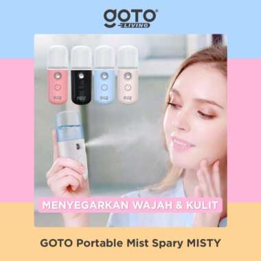Goto Misty Nano Spray Face Mist Sprayer Pelembab Wajah Mini Portable HOT PINK warna