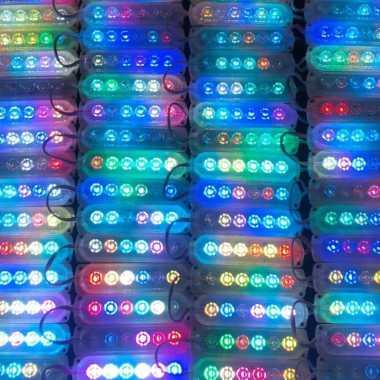 lampu led ultrasonik 6 mata RGB 12 volt variasi mobil motor