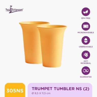 Gelas Twin Tulipware Trumpet Tumbler (set of 2) 300 ML Queen