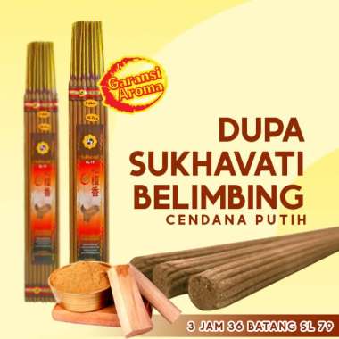 Dupa / Hio wangi Sukhavati Belimbing Cendana 3 jam 36 batang Putih