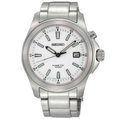 Seiko SKA461P1 Jam Tangan Pria Kinetic Silver