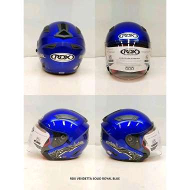 Helm Half Face RDX Vendetta Solid,Helm SNI Royal Blue