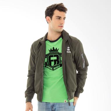 FREERIDE Kong Army Windbreaker Jaket Pria - Green