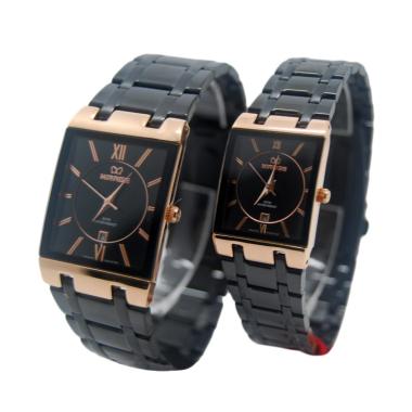 Mirage 7908PH Jam Tangan Couple - Hitam Rosegold