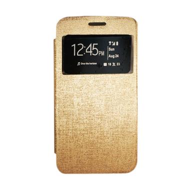 Gea Flip Cover Casing for Lenovo A6000 - Gold