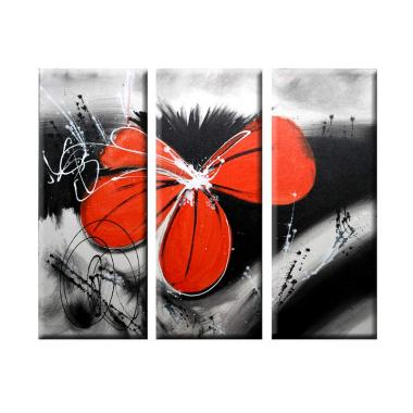 Lukisanku Bunga Merah S3322 Lukisan