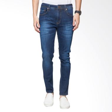 2NdRED 133235 Slim Fit Wiskers Celana Panjang - Biru Tua