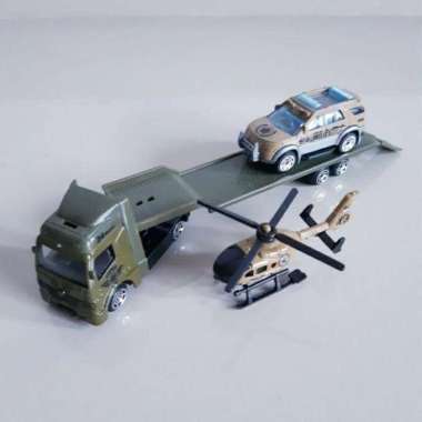 Diecast Set Kendaraan Militer Alloy - Mainan Miniatur Mobil Truk Army