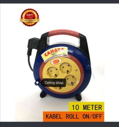 box kabel CAHAYA 10meter roll rollan kabel bulat saklar on off