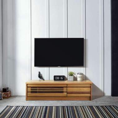 Ebonia - [ROSETTA TV-120 FL] TV Board 120 Natural Wood