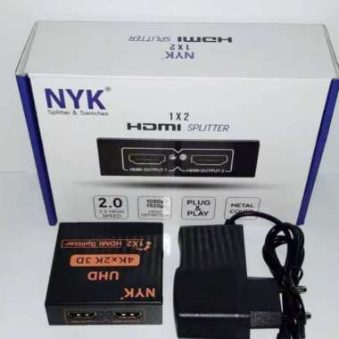 HDMI splitter 2port / spliter HDMI 2 port HITAM
