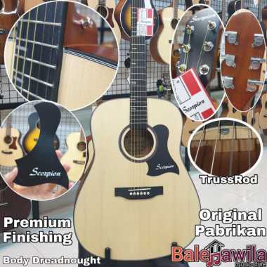 Gitar Akustik Semi Solid SCORPION AGS 430 AGS430 ORIGINAL natural