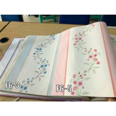 Wallpaper Dinding Bunga Kecil Salur Garis FS