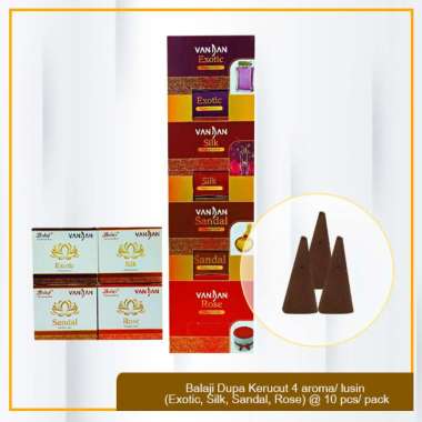 Dupa /Hio Kerucut Balaji Dupa Kerucut 4 aroma/ lusin @10 pcs/ pack