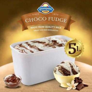 Promo Harga Campina Ice Cream Choc Fudge 5000 ml - Blibli